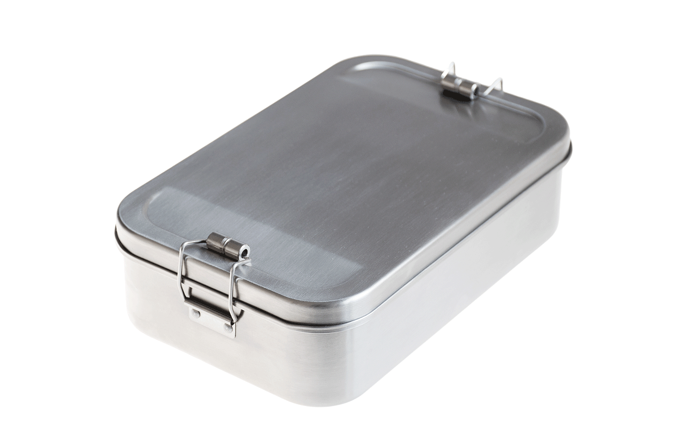 Cameleonpack Lunchbox CP ES C7 • 1800 ml aus Edelstahl mit Bügelverschluss. Ansicht geschlossen von schräg oben.