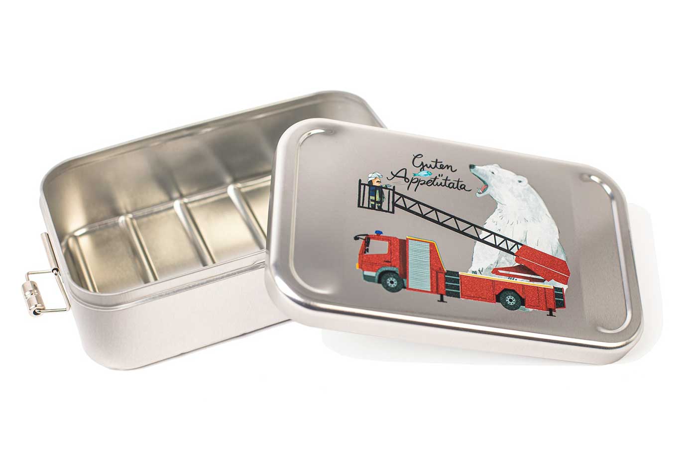 Lunchbox aus Weißblech mit Digitaldruck